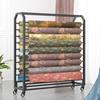 Commercial Fabric Roll Storage Rack with Locking Casters view 1