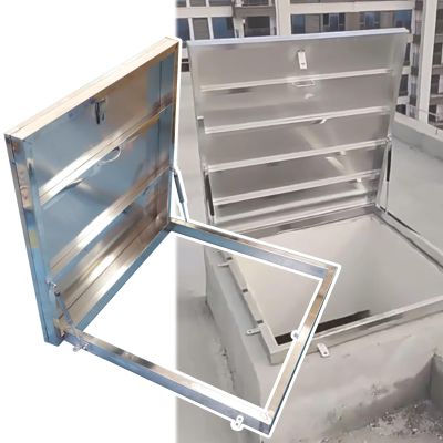 Stainless Steel Roof Hatch, Weatherproof and Durable, with Rubber Seal