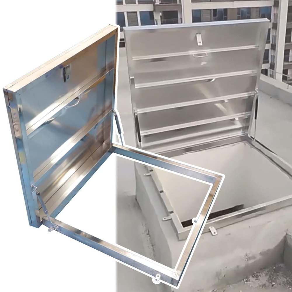 Stainless Steel Roof Hatch, Weatherproof and Durable, with Rubber Seal