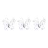 Mesh Glitter Butterfly Decorations, 30 Pieces, Wired Craft Butterflies with Faux Gemstones for Weddings, Parties, Home and DIY Decor, Red, Pink, White (White) view 1