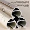 IRUGS 2-Track Curtain Rail, Ceiling/Wall Mount with Silent Rollers, Champagne-A, 380 cm/12.5 ft view 2
