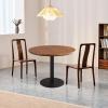 Mid-Century Round Dining Table for 4–6 in. Thick Wood Tabletop, Sturdy Metal Base, Tulip Style, 20 x 20 x 29.5 in. view 2