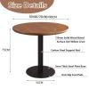 Mid-Century Round Dining Table for 4–6 in. Thick Wood Tabletop, Sturdy Metal Base, Tulip Style, 20 x 20 x 29.5 in. view 3