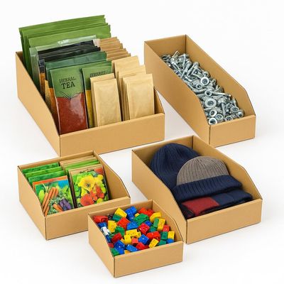 Verdone 50-Pack Cardboard Storage Bins, 300 x 100 x 100 mm