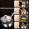 TREWQ 24 cm Milk Pot with Lid, 316 Stainless Steel Soup Pot with Steamer view 2
