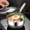 TREWQ 24 cm Milk Pot with Lid, 316 Stainless Steel Soup Pot with Steamer view 3