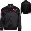 Mitchell & Ness NBA Blackout Heavyweight Satin Jacket | Chicago Bulls | Size XL, Black view 1