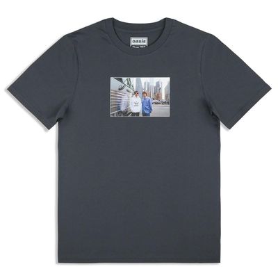 Oasis Detroit Bus Photo Faded Black T-Shirt M
