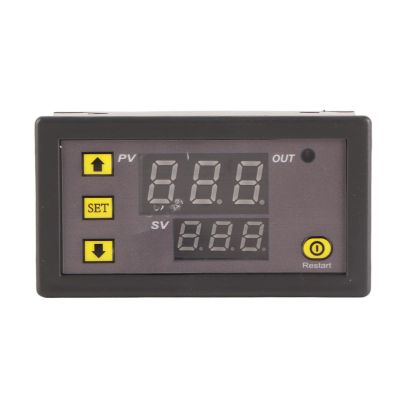 Aumotop 12V/24V/220V LED Digital Thermostat Temperature Sensor Controller for RVs, 12V Red and Blue Display