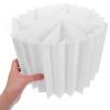 Homoyoyo 2-Piece Folding White Cardboard Cake Stand Set, Round Roman-Style Pedestals for Parties, Weddings, Birthdays, Table Decor and Displays view 4