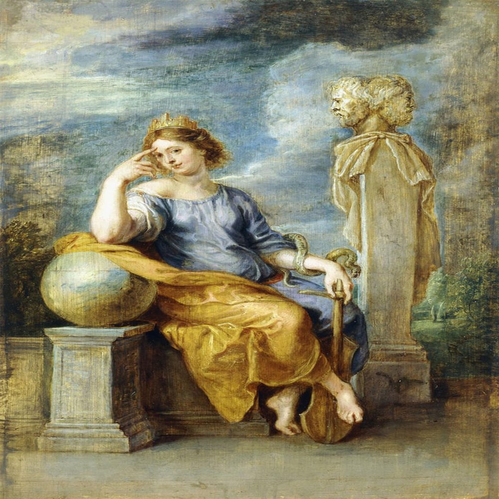 XcBAIHOUD Famous Painting Canvas Wall Art: An Allegory of Prudence by Peter Paul Rubens, 60 x 90 cm