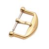 ROUREOX Stainless Steel Watch Buckle Replacement, Polished Trapezoid Pin Buckle, Curved Bar, IWC Gold 18mm view 1