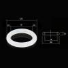 10 Rubber O-Rings, 100 mm OD x 6 mm Wide, White view 3