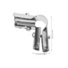 TOYANDONA 2-Piece Greenhouse Pipe Clamp Adapters, Triple-Bent Galvanized Metal view 2