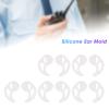 ZDETGU 5 Pairs Earmold Earpieces, White Silicone Acoustic Tube Eartips, Soft Comfortable Fit for Walkie-Talkies, Work, Security, Running, Cycling (S) view 2