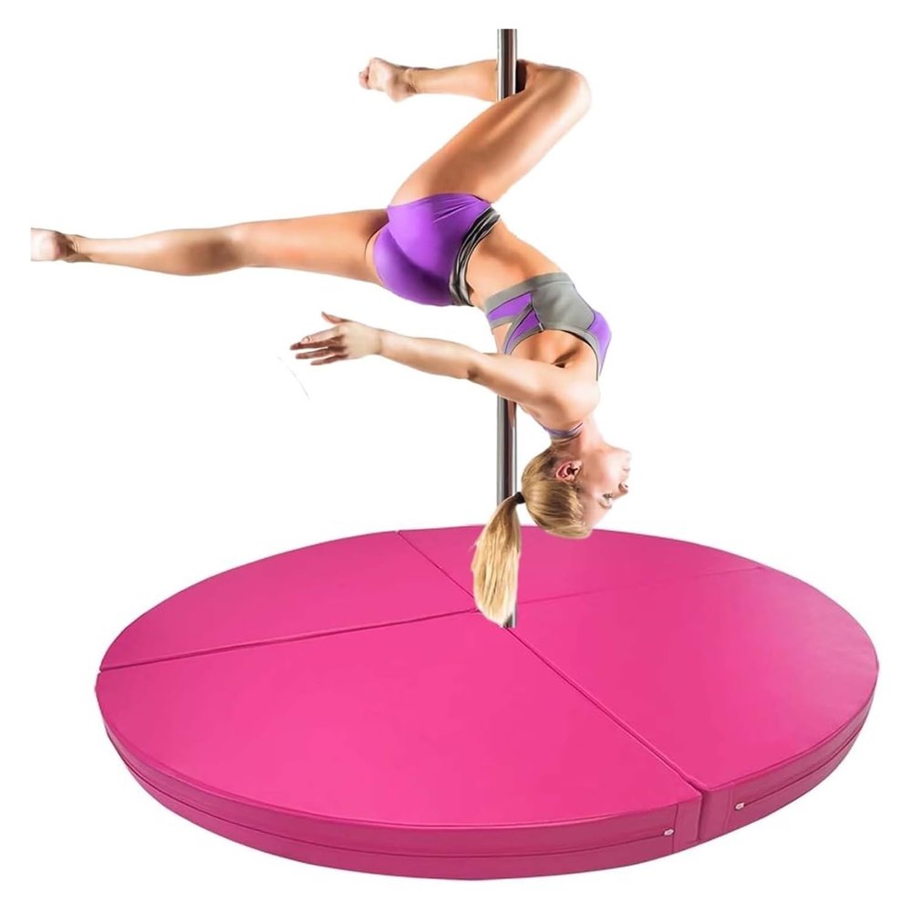 Generic Thick Foam Crash Mat for Pole Dance, Gymnastics & Aerial Yoga, Pink, 120 x 10 cm (47.2 x 3.9 in)