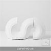 Yixinzi 2024 S-Shaped Resin Bookends, White view 2
