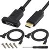 HAAMNING7 USB 3.1 USB-C Panel-Mount Extension Cable, 4K 60Hz, 10Gbps, 2-Pack view 1