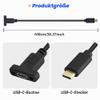 HAAMNING7 USB 3.1 USB-C Panel-Mount Extension Cable, 4K 60Hz, 10Gbps, 2-Pack view 2