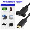 HAAMNING7 USB 3.1 USB-C Panel-Mount Extension Cable, 4K 60Hz, 10Gbps, 2-Pack view 3
