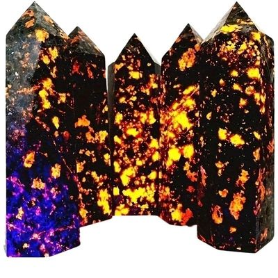 UYCUODLUY 1-Pc. 90 100 mm Flame Stone Column, Rough Stone, Craft
