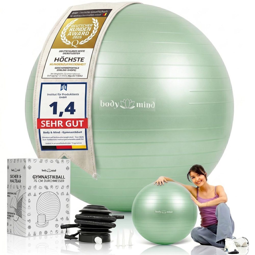 Body & Mind 65 cm Exercise Ball, Anti-Burst Pezzi Ball for Pregnancy
