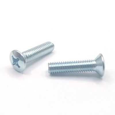 Phillips Raised Countersunk Screws DIN 966 / ISO 7047, Zinc-Plated Steel (M2.5 x 8, 50 pcs.)