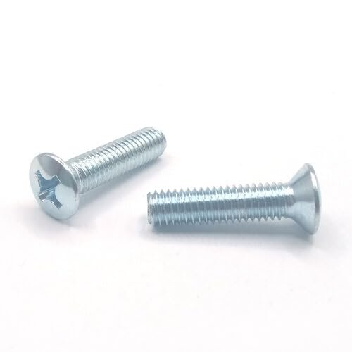 Phillips Raised Countersunk Screws DIN 966 / ISO 7047, Zinc-Plated Steel (M2.5 x 8, 50 pcs.)