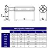 Phillips Raised Countersunk Screws DIN 966 / ISO 7047, Zinc-Plated Steel (M2.5 x 8, 50 pcs.) view 3