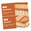 Woven Plastic and Rattan Bread Basket for Bread and Fruit view 3
