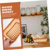 Woven Plastic and Rattan Bread Basket for Bread and Fruit view 4