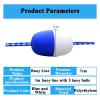Adjustable Swimming Lane Divider, 7.9–50 m Durable Pool Buoy Rope with Hooks for Competitive Swim Training and Pool Organization (15 m) view 2