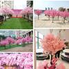 LIGUIEN Large Realistic Artificial Cherry Blossom Tree with Real Wood Trunk, 1.8 m/47 in, Indoor/Outdoor view 2