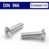Raised Countersunk Phillips Screw DIN 966 / ISO 7047, A2 Stainless Steel (M6 x 45, 200 pcs.) view 4