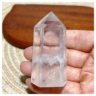 Natural Clear Quartz Lightning Crystal Stone Necklace with Holder (130 g)