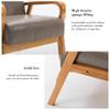 Modern Linen-Style Accent Chair with Wooden Legs view 4