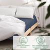 Darymex Fitted Sheet, Cotton Sateen, 120 x 200 cm, Up to 20 cm, Cornflower Blue view 2