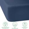 Darymex Fitted Sheet, Cotton Sateen, 120 x 200 cm, Up to 20 cm, Cornflower Blue view 3