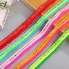 Anevous 10 Yards 1-Inch Sequin Ruffle Trim, Pleated Trim with Floral Pattern view 2