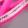 Anevous 10 Yards 1-Inch Sequin Ruffle Trim, Pleated Trim with Floral Pattern view 4