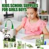 Panda Pencil Case Stationery Set with Keychain and Stickers view 4