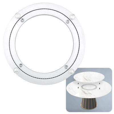 Heavy-Duty Lazy Susan Turntable Bearing with Silicone Pads, Silver, Multiple Sizes, 5–40 in (60 cm)
