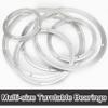 Heavy-Duty Lazy Susan Turntable Bearing with Silicone Pads, Silver, Multiple Sizes, 5–40 in (60 cm) view 3