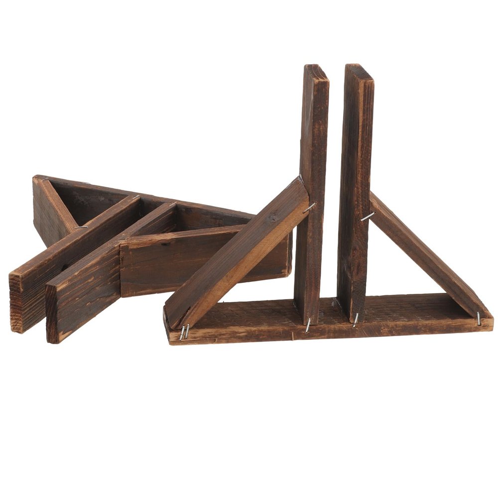 VALICLUD 2-Piece Wood Fence Post Base Holders with Sturdy Base