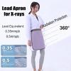 Purple Lead Half Apron for X-Ray Protection, Adjustable Hook-and-Loop Closure, 0.5 mmPb view 2