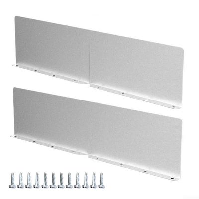 Aluminum Rainwater Diverter Set, Gutter Valley Splash Guard, Silver, 2 Pieces
