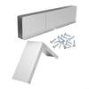 Aluminum Rainwater Diverter Set, Gutter Valley Splash Guard, Silver, 2 Pieces view 3