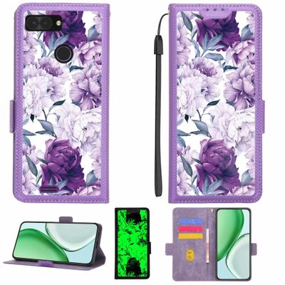 Kinetijy Flip Case Compatible with Aligator Figi G5, with 9H HD Screen Protector, RFID Blocking and Glow-in-the-Dark Effect