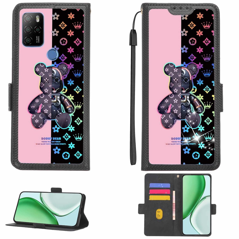 Kinetijy Flip Case for Omix X500 with 9H HD Screen Protector and RFID Blocking