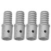 Anneome 4-Piece Metal Threaded Adapters for Telescopic Poles, Broom Handles, Paint Rollers, Mops, and Cleaning Tools view 1